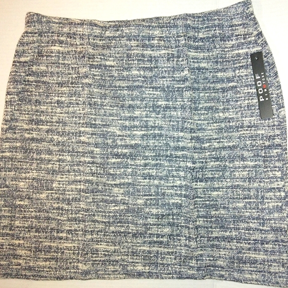 NWT☆POOF!☆NY☆Plus Size 1X Navy Casual/ Dressy 2pc Skirt Top Set☆Made in USA - Picture 3 of 16